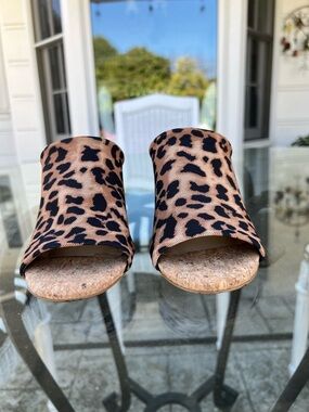 Leopard Print Slip-On Women’s Sandals - Brown/Black by Gianni Bini